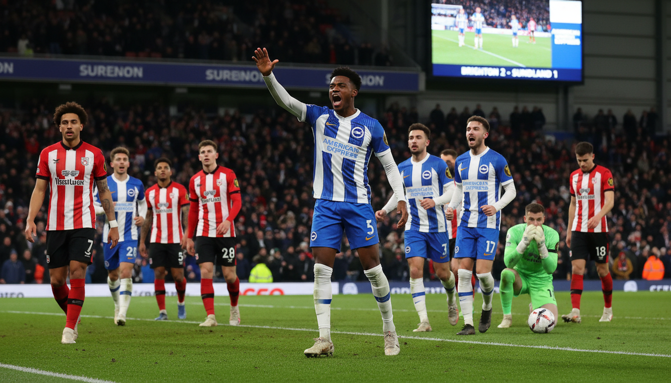 Minteh's Fluke Goal Seals Brighton Win
